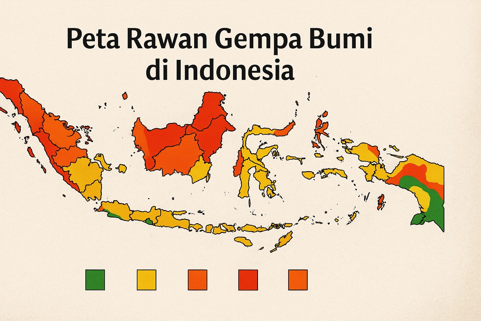 Peta Rawan Gempa Bumi di Indonesia