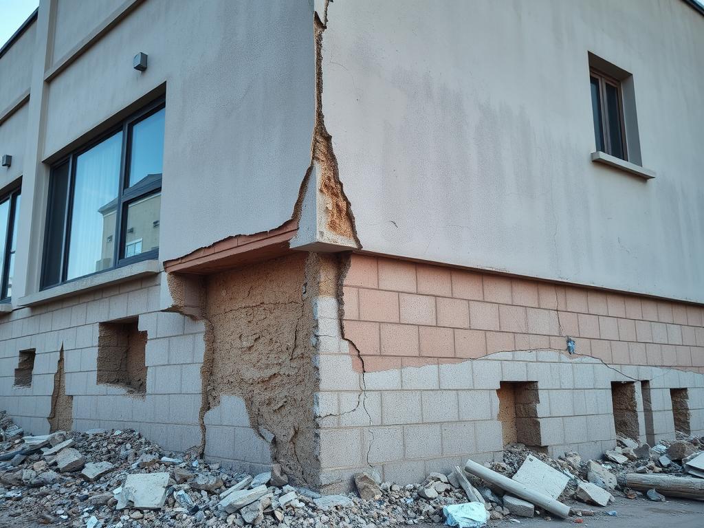 Kerusakan struktural pada bangunan akibat gempa bumi