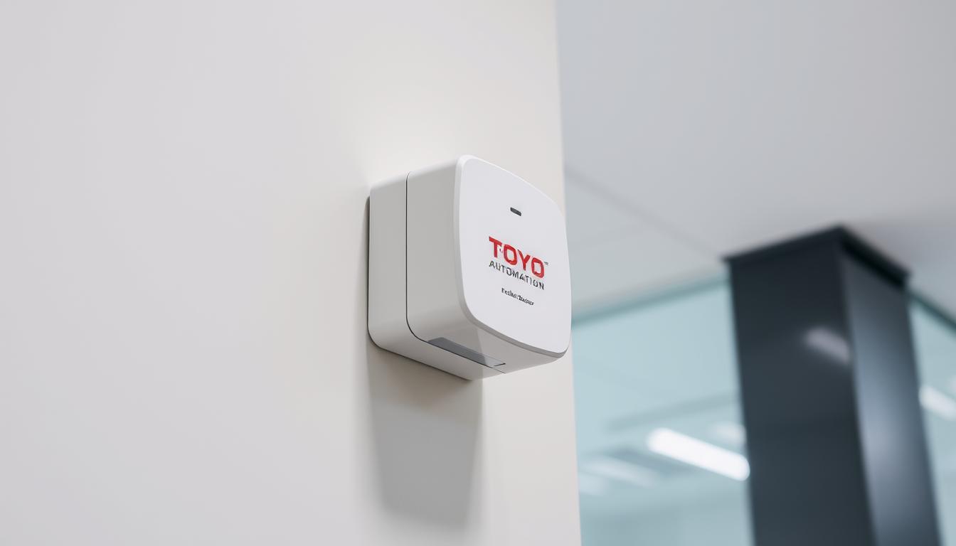 Sensor Gempa Toyo Automation terpasang di gedung perkantoran modern